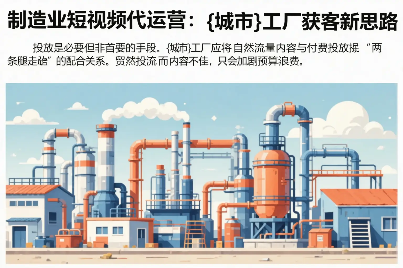 制造业短视频代运营:梓潼工厂获客新思路